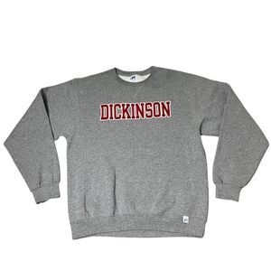 Dickinson Collegiate Sweatshirt Mens M Gray Crewneck Russell Athletic Alumni Y2K